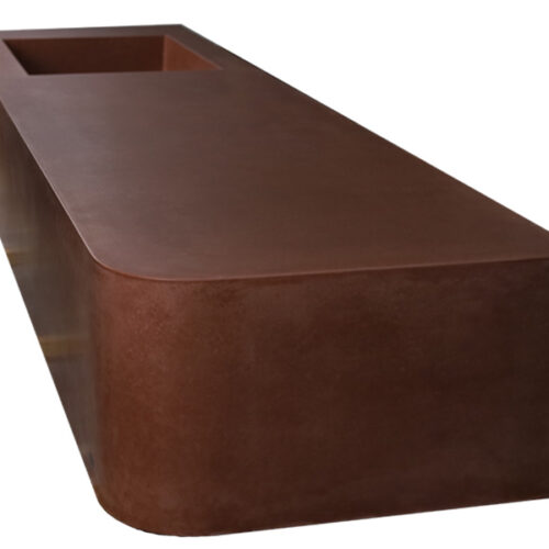 atypické betonové umyvadlo