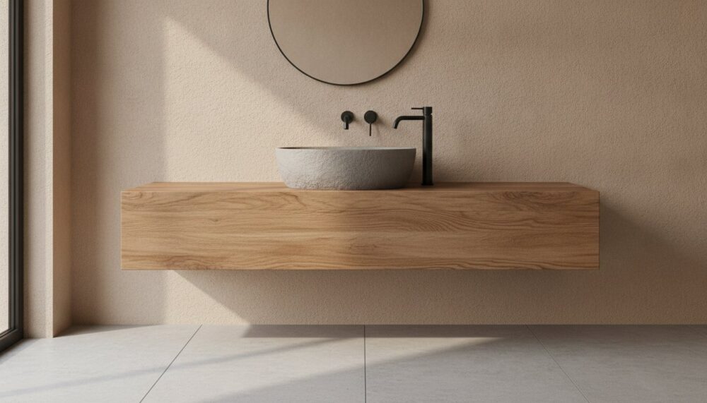 Designové betonové umyvadlo: Spojení surové estetiky a řemeslné preciznosti