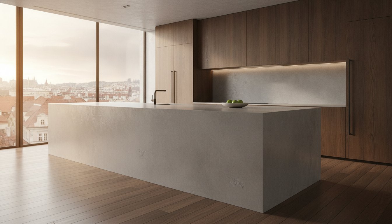 Betonový kuchyňský ostrůvek: Průvodce světem monolitického designu a řemeslné preciznosti